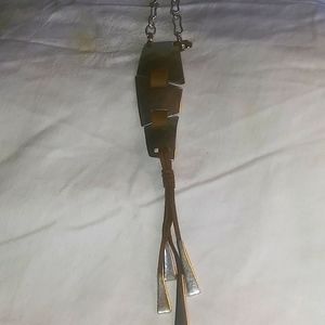 RLM Robert Lee Morris Soho silver tone suede necklace